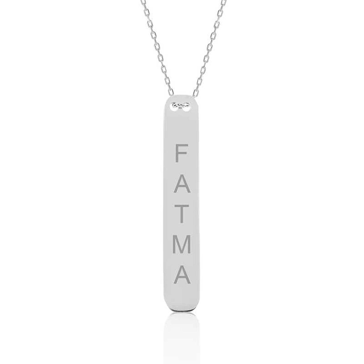 Supertrend Gümüş İsimlik Çubuk Kolye