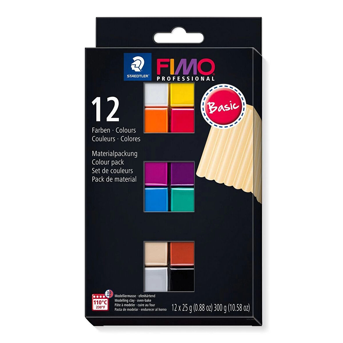 Supertrend Fimo Professional Polimer Kil Seti 12 Renk x 25 gr. Basic Renkler