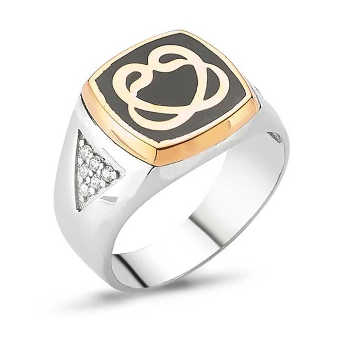 Supertrend Gümüş Çift Vav Erkek Yüzük