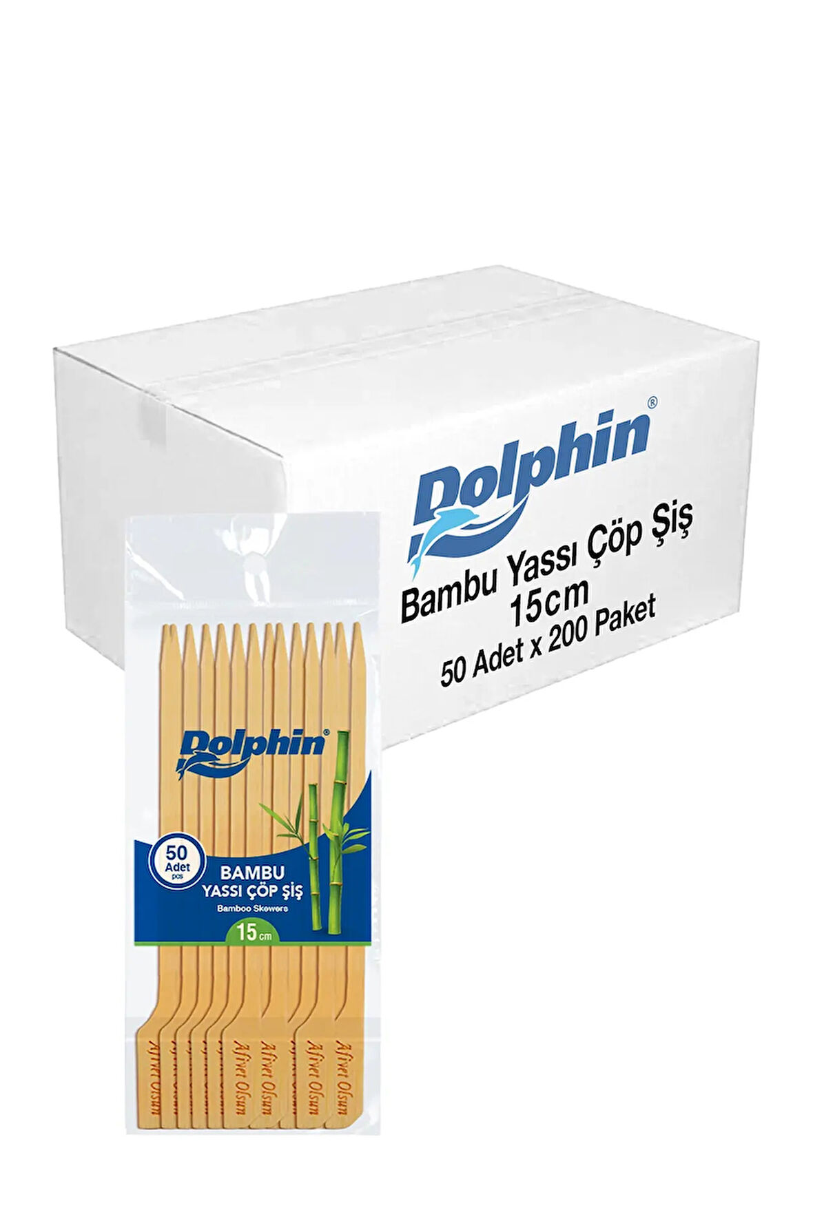 Supertrend Yassı Çöp Şiş 15cm 50li x 200 Paket (Koli)