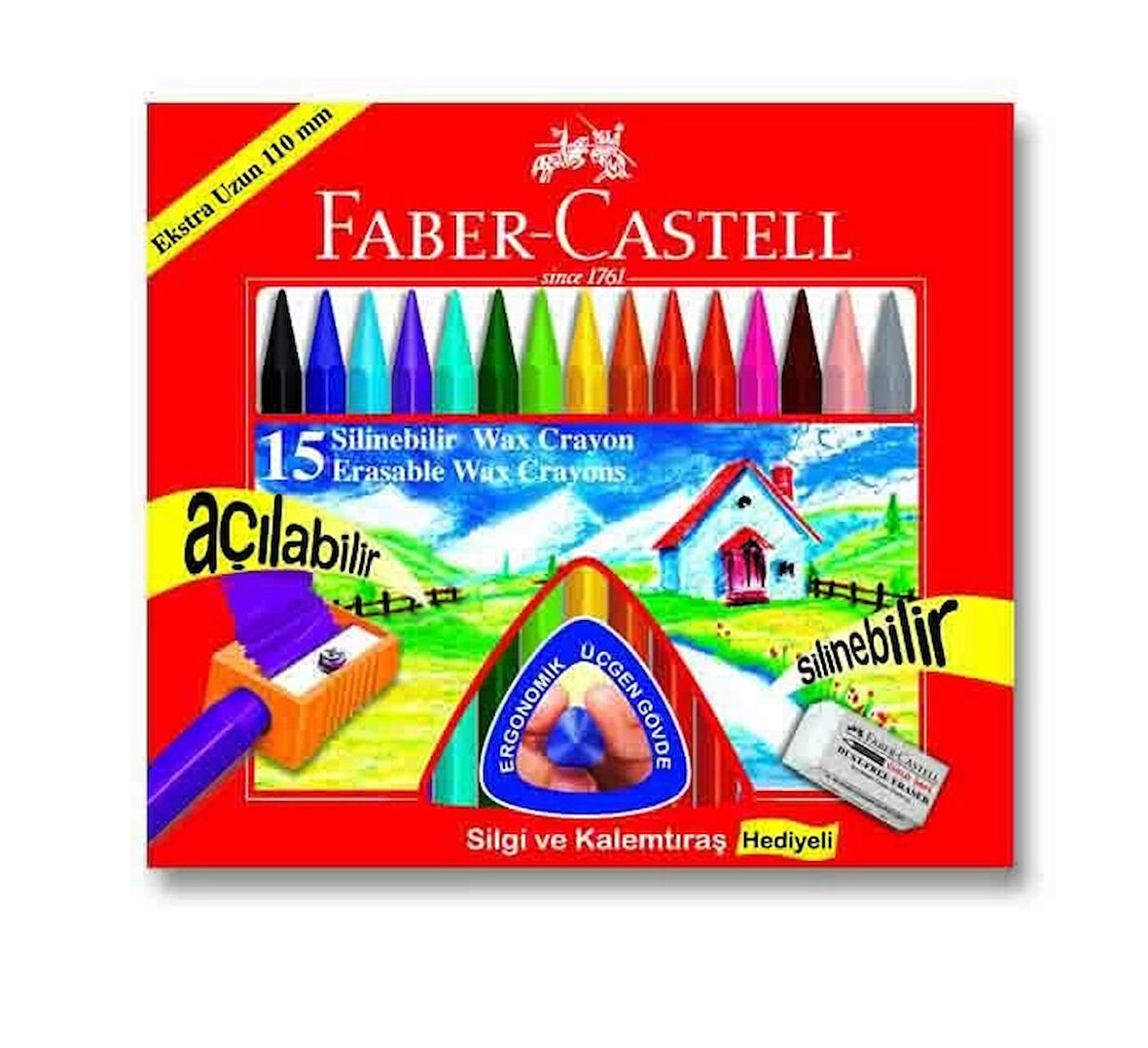 Supertrend Silinebilir Wax Crayon Mum Boya 15 Renk