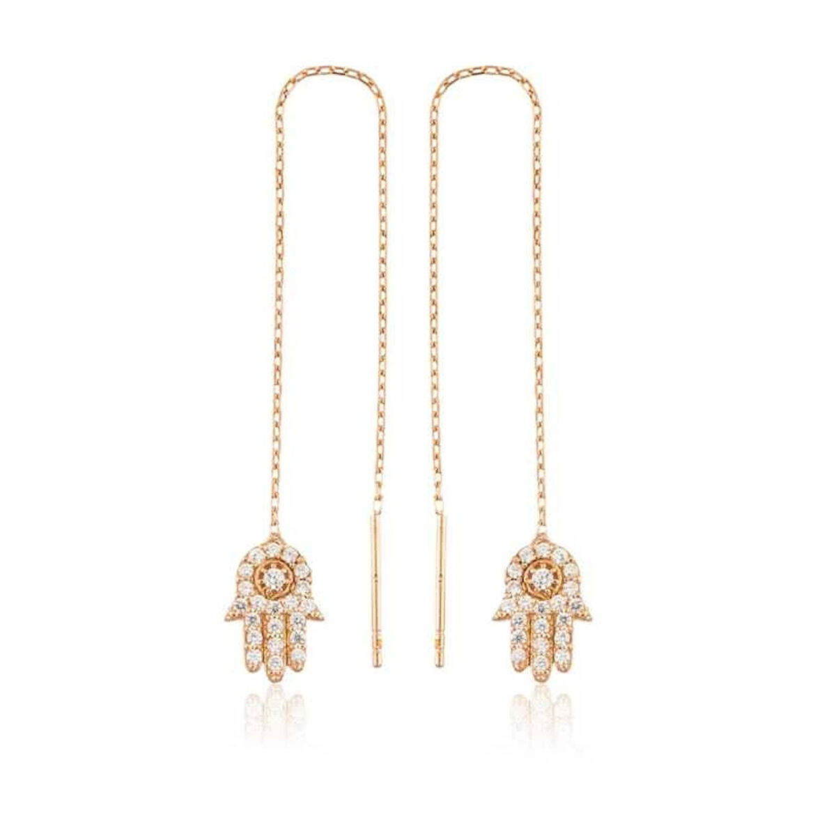 Supertrend Gümüş Zincirli Fatma Ana Eli Küpe