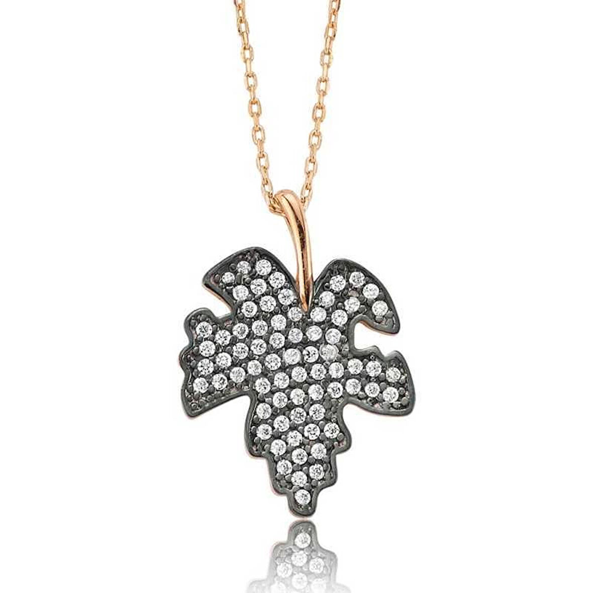 Supertrend Gümüş Çınar Yaprağı Kadın Kolye