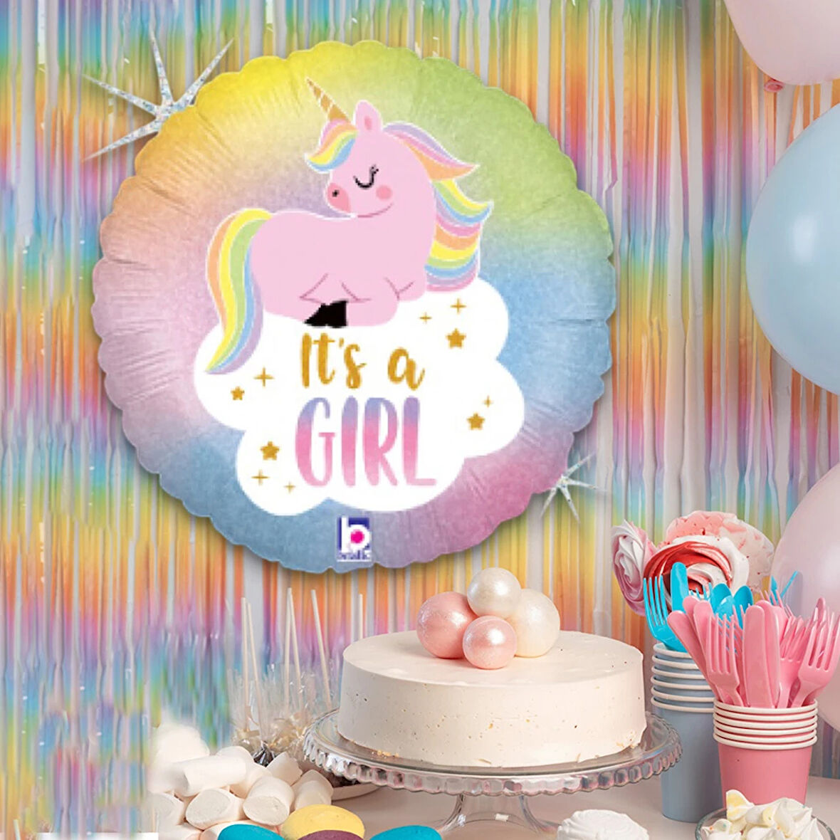 Pastel Unicorn Baby Supertrend Folyo Balon 18"