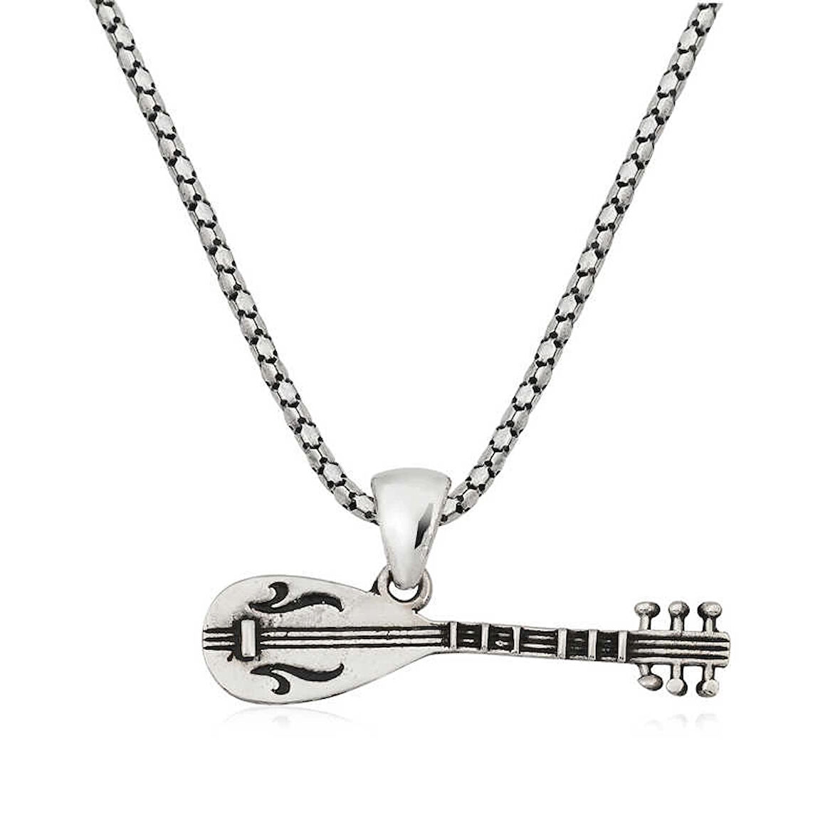 Supertrend Gümüş Saz Erkek Kolye