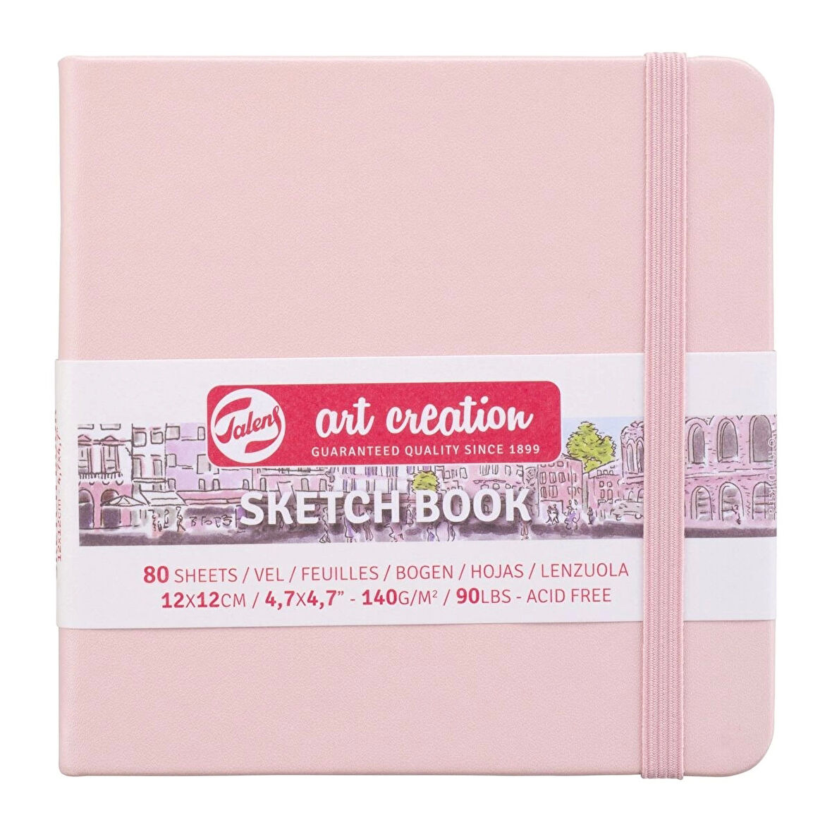Supertrend Art Creation Sketchbook Sert Kapak Eskiz Çizim Defteri 140 gr. 12x12 cm. 80 yp. PASTEL PEMBE