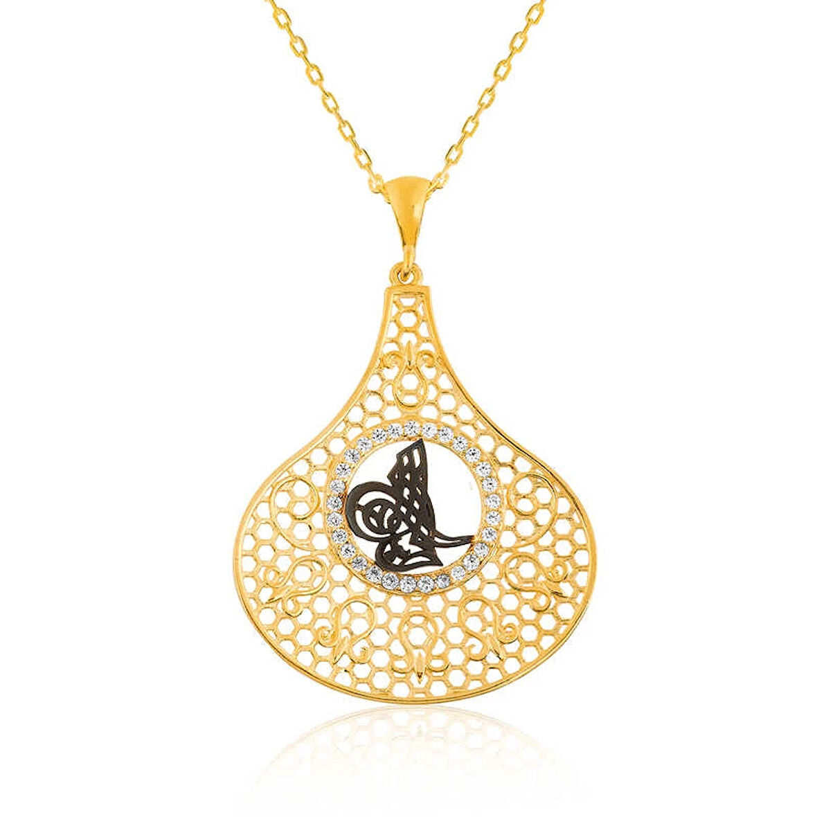 Supertrend Gümüş Gold Tuğra Kadın Kolye