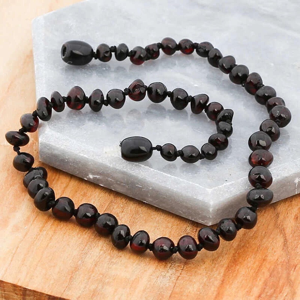 Supertrend Bebek Damla Kehribar Diş Kolye