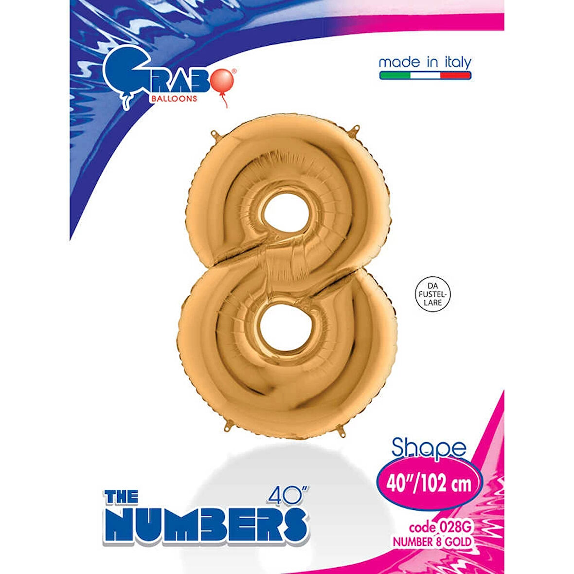 8 Rakam Supertrend Altın Folyo Balon 40"