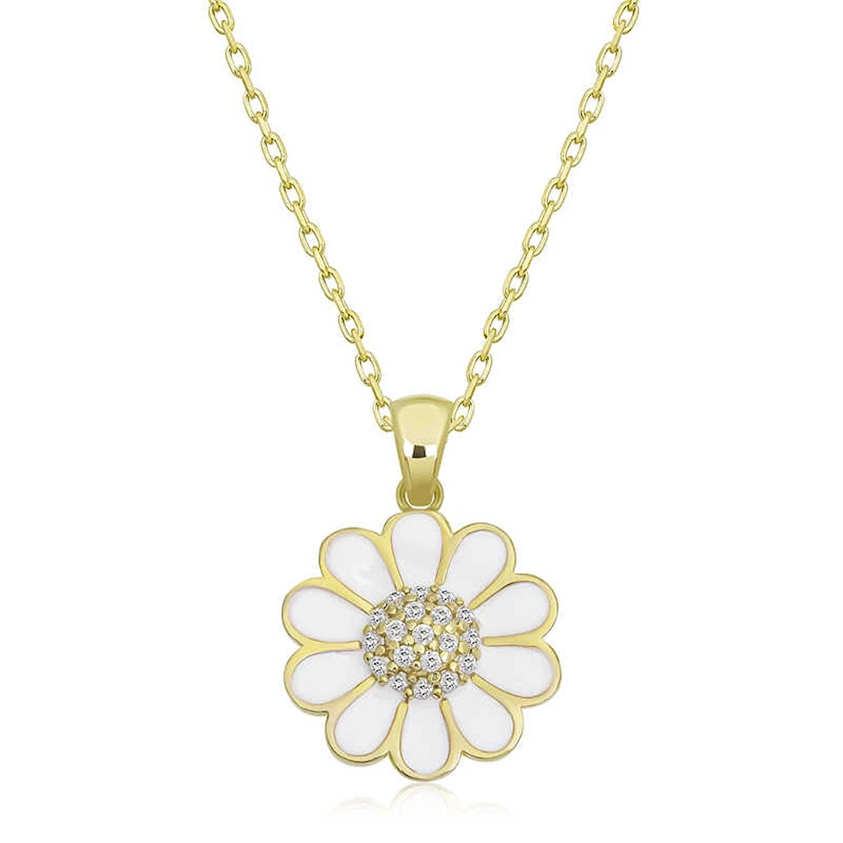 Supertrend Gümüş Gold Papatya Kadın Kolye