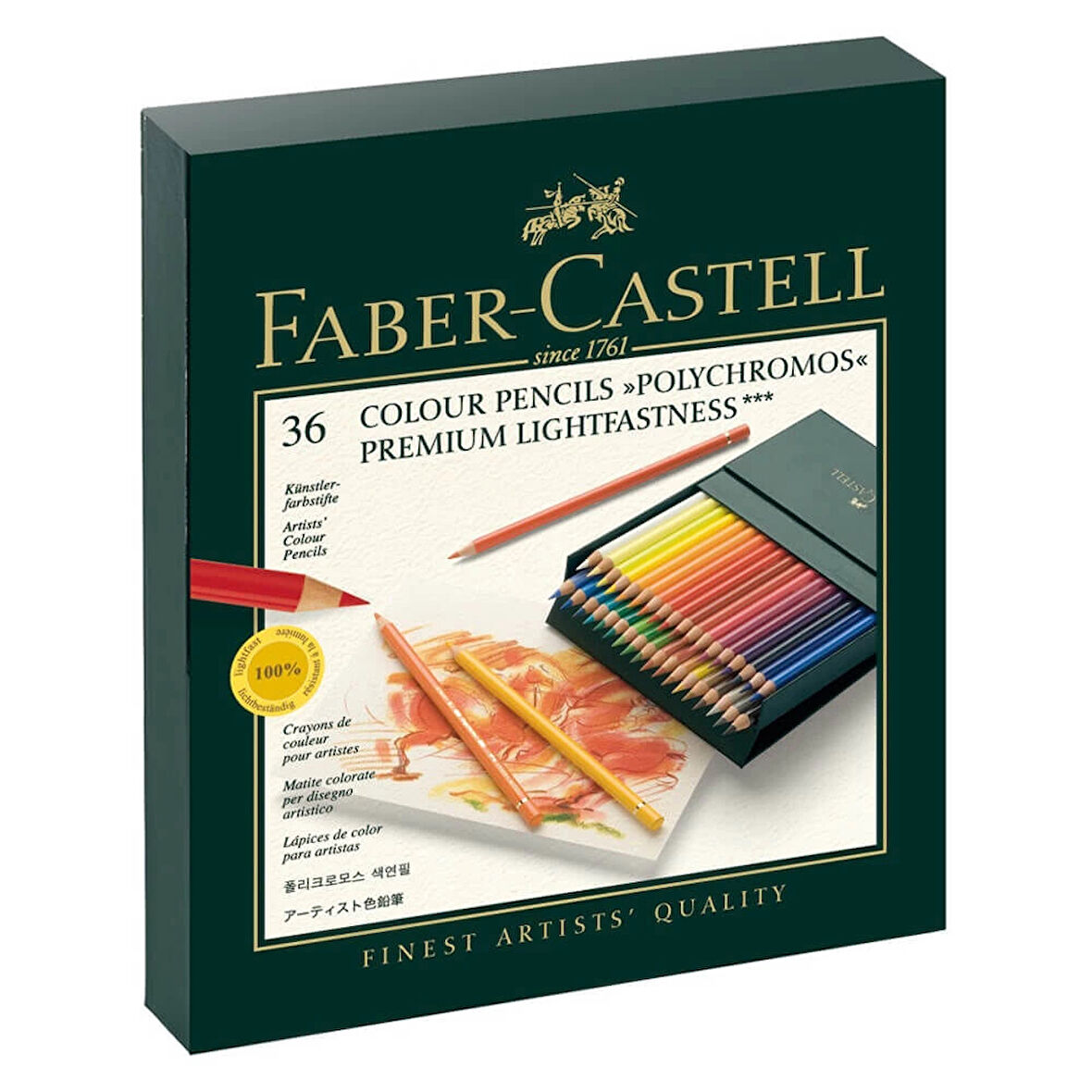 Supertrend Polychromos Kuru Boya Kalemi Seti 36 Renk Studio Box