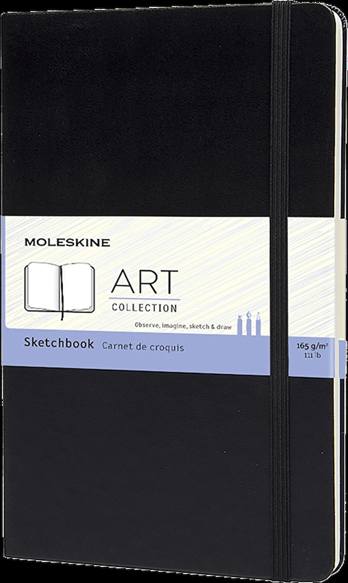 Supertrend Art Sketchbook Sert Kapak Eskiz Çizim Defteri 13x21 cm. 165 gr. 80 Sayfa Siyah