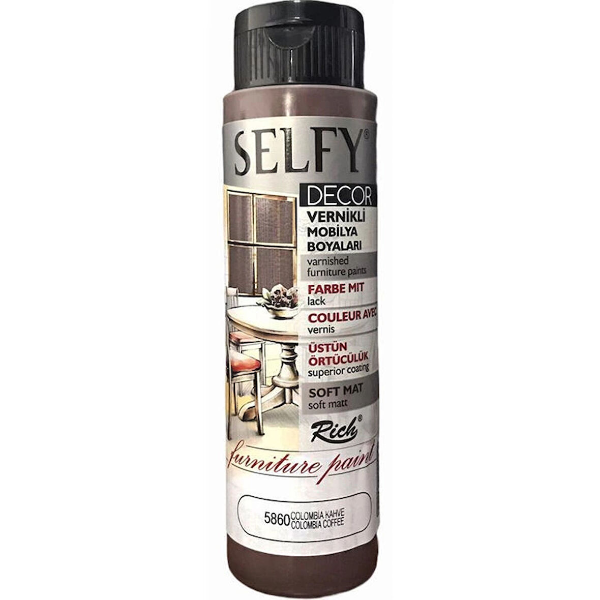 Supertrend Selfy Decor Vernikli Boya 500 cc 5860 COLOMBİA KAHVE