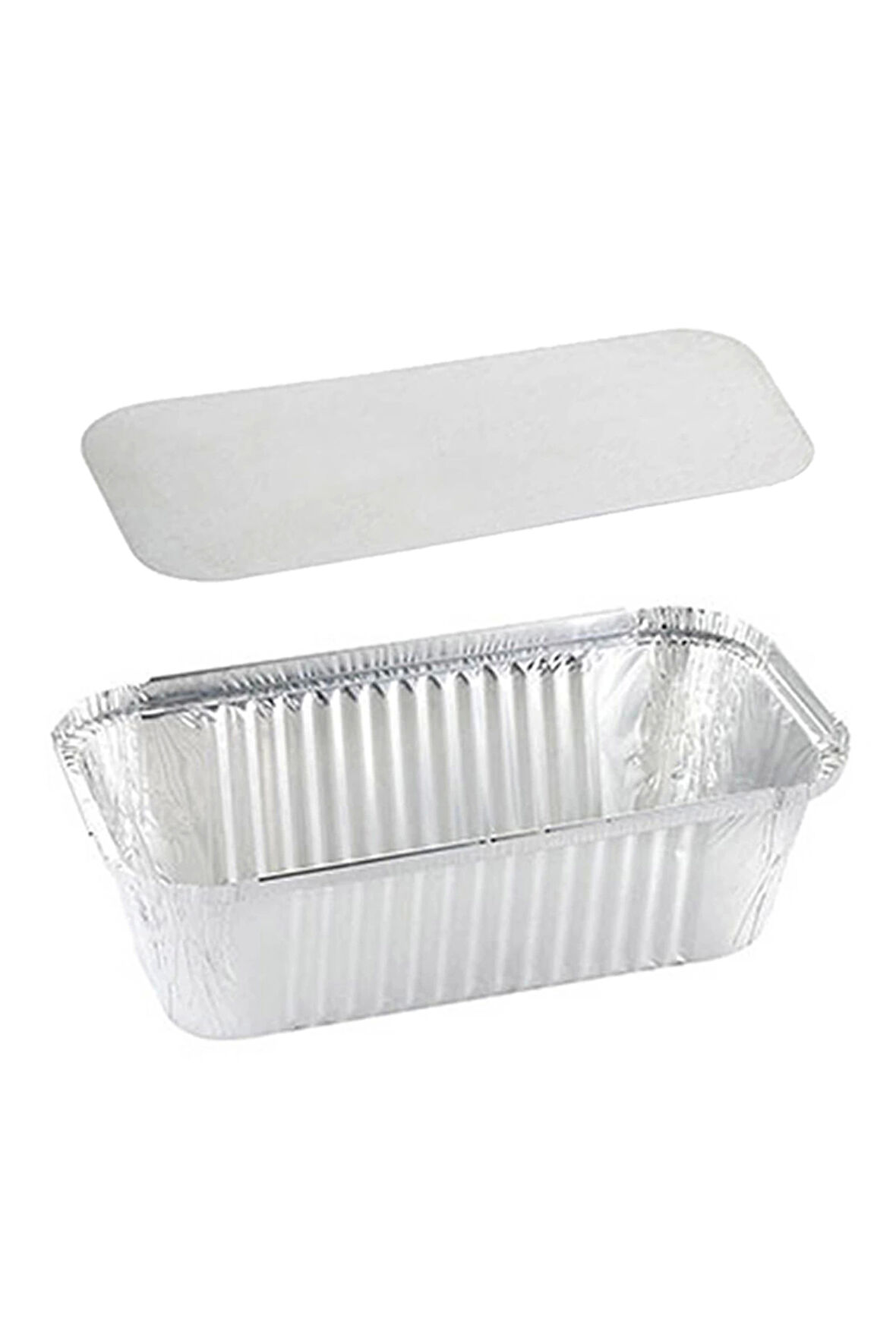 Supertrend 1000gr Dikdörtgen Derin Alüminyum Kap Ve Kapak Seti 100lü