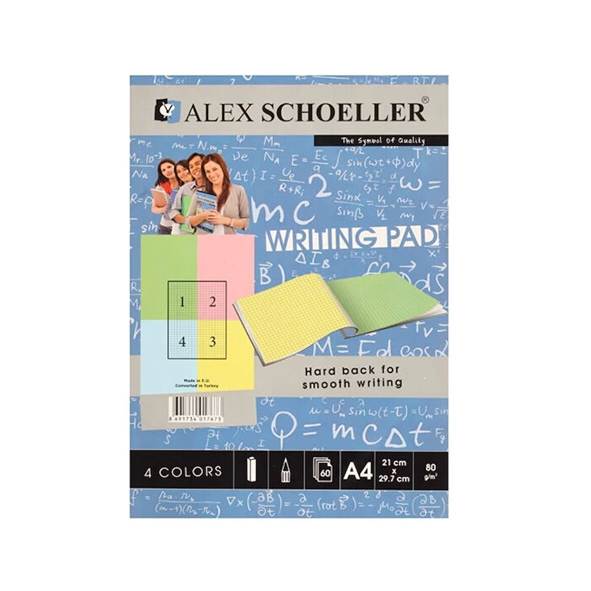 Supertrend A4 Renkli Bloknot 80 gr. Kareli 60'lı