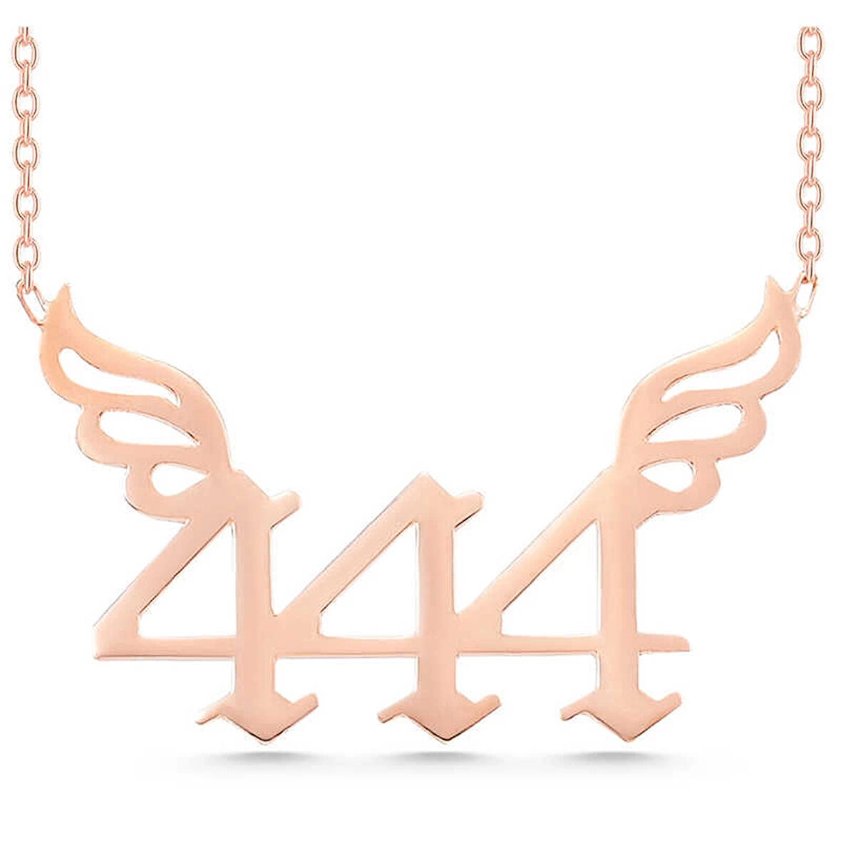 Supertrend Gümüş Rose 444 Melek Sayısı Kadın Kolye