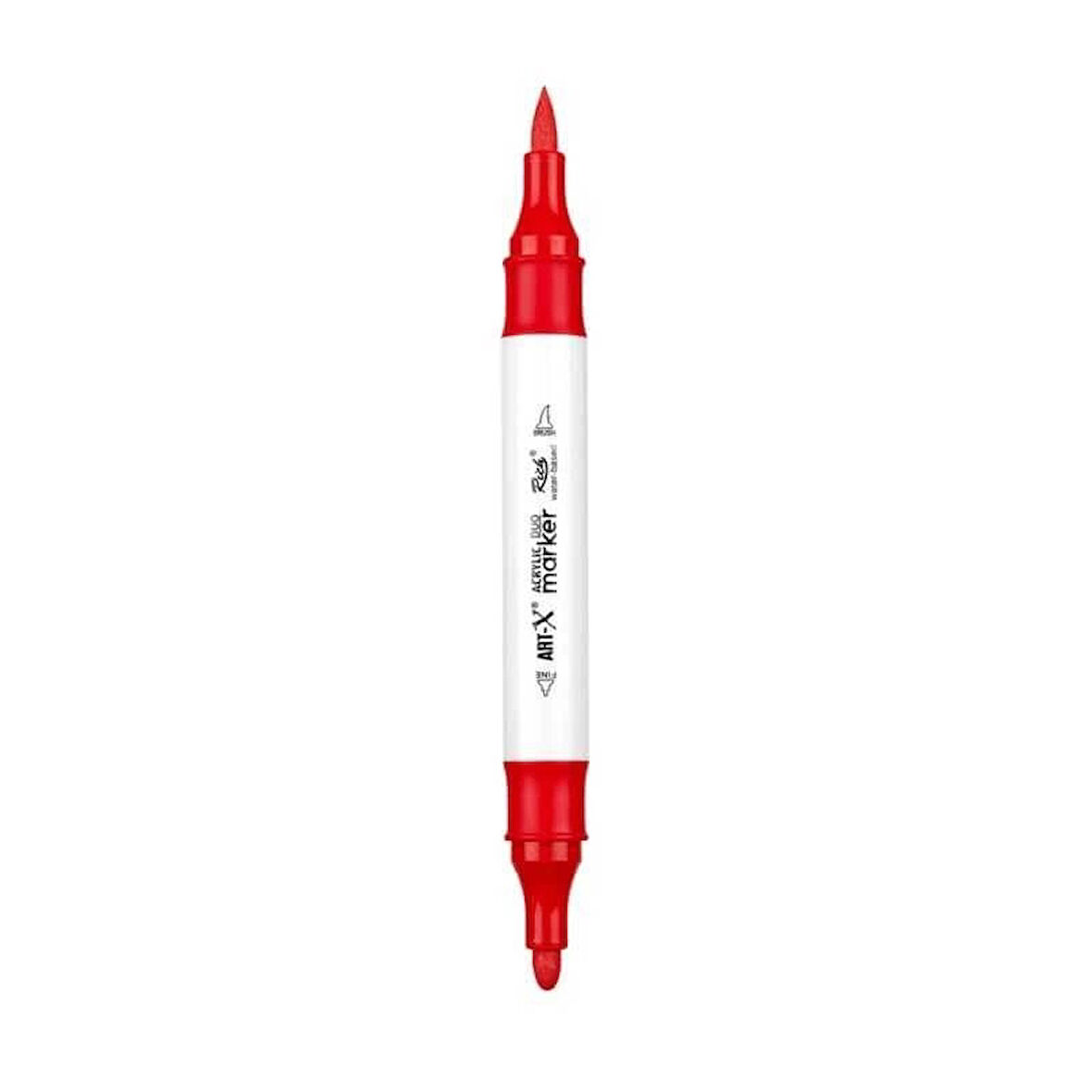 Supertrend Supertrend Acrylic Duo Marker Çift Uçlu Su Bazlı Boyama Markörü No:36 Kırmızı