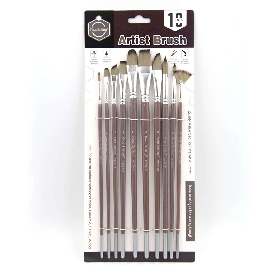 Supertrend Uzun Saplı Sentetik Karma Fırça Seti 10’lu