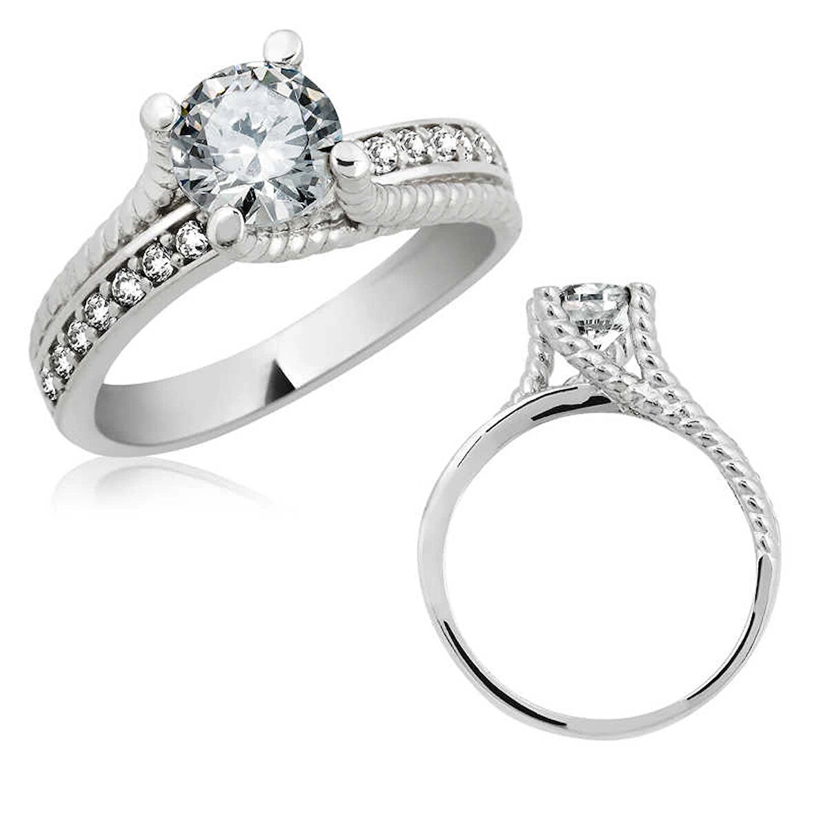 Supertrend Gümüş Tek Taş Kadın Yüzük