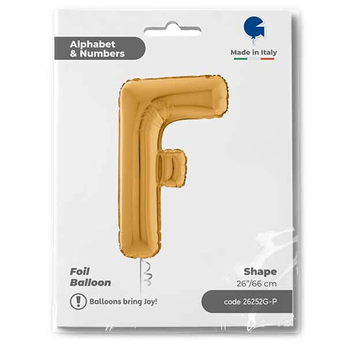 F Harf Supertrend Altın Folyo Balon 26"