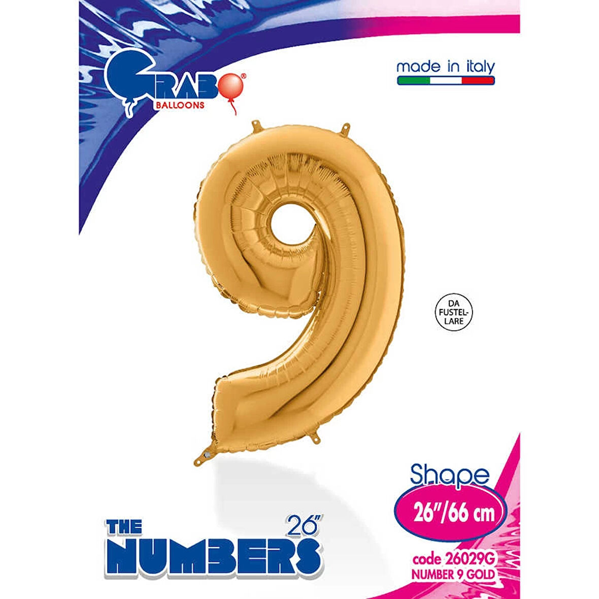9 Rakam Supertrend Altın Folyo Balon 26"