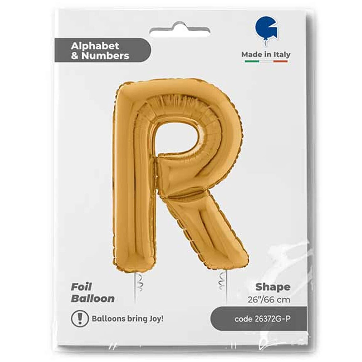 R Harf Supertrend Altın Folyo Balon 26"
