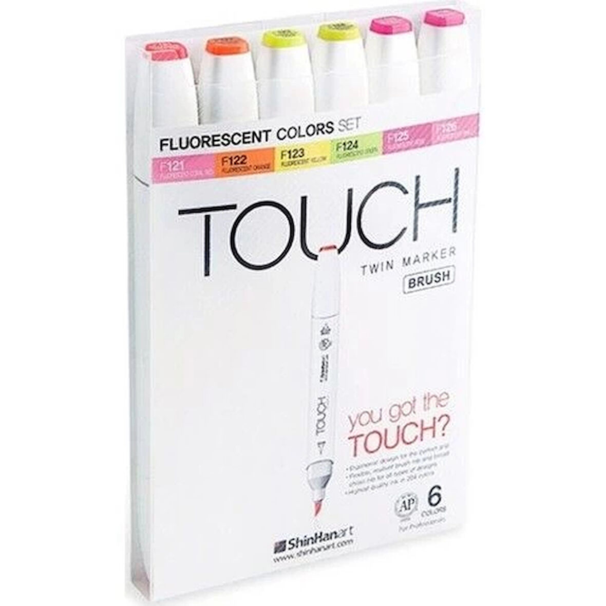 Touch Twin Brush Marker Fırça Uçlu Marker Seti 6 Renk FLORASAN RENKLER