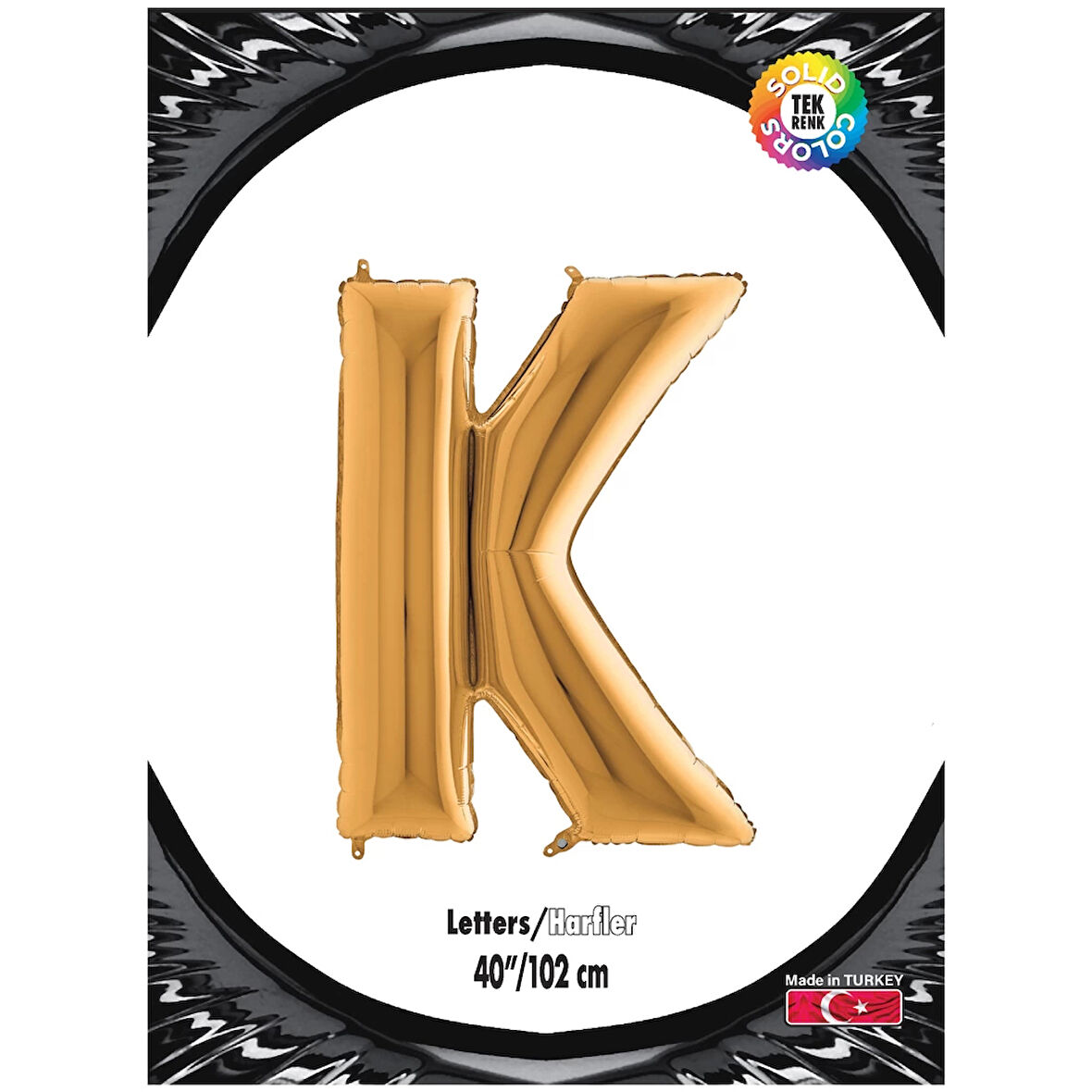 K Harf Altın Folyo Balon 40"