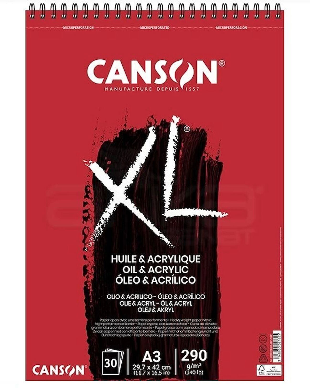 Supertrend XL Spiralli Yağlı Boya ve Akrilik Boya Defteri 290 gr. A3 30 yaprak