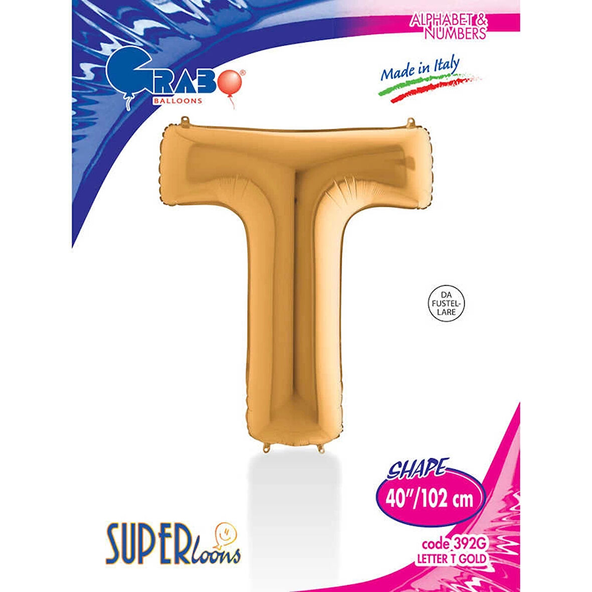 T Harf Supertrend Altın Folyo Balon 40"