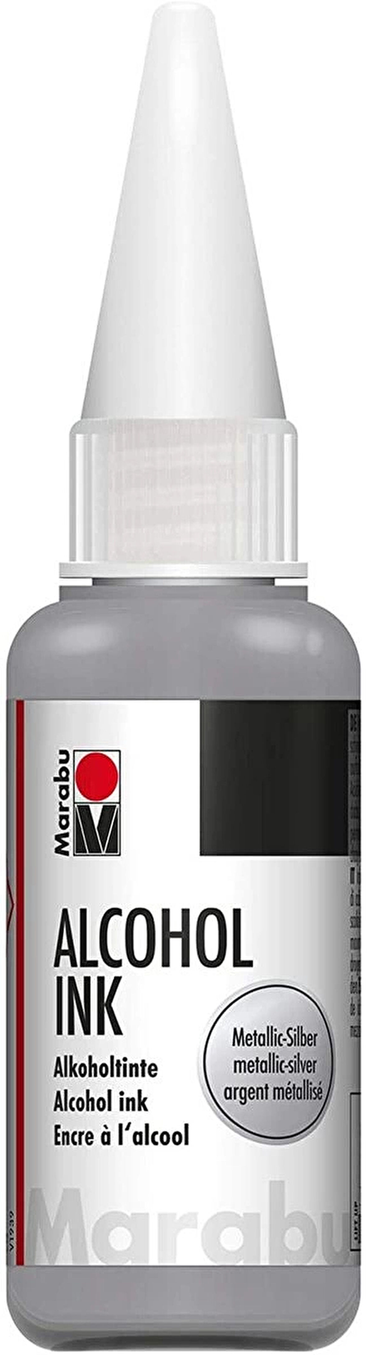 Supertrend Alcohol Ink Alkol Bazlı Mürekkep 20 ml. Metallic Silver