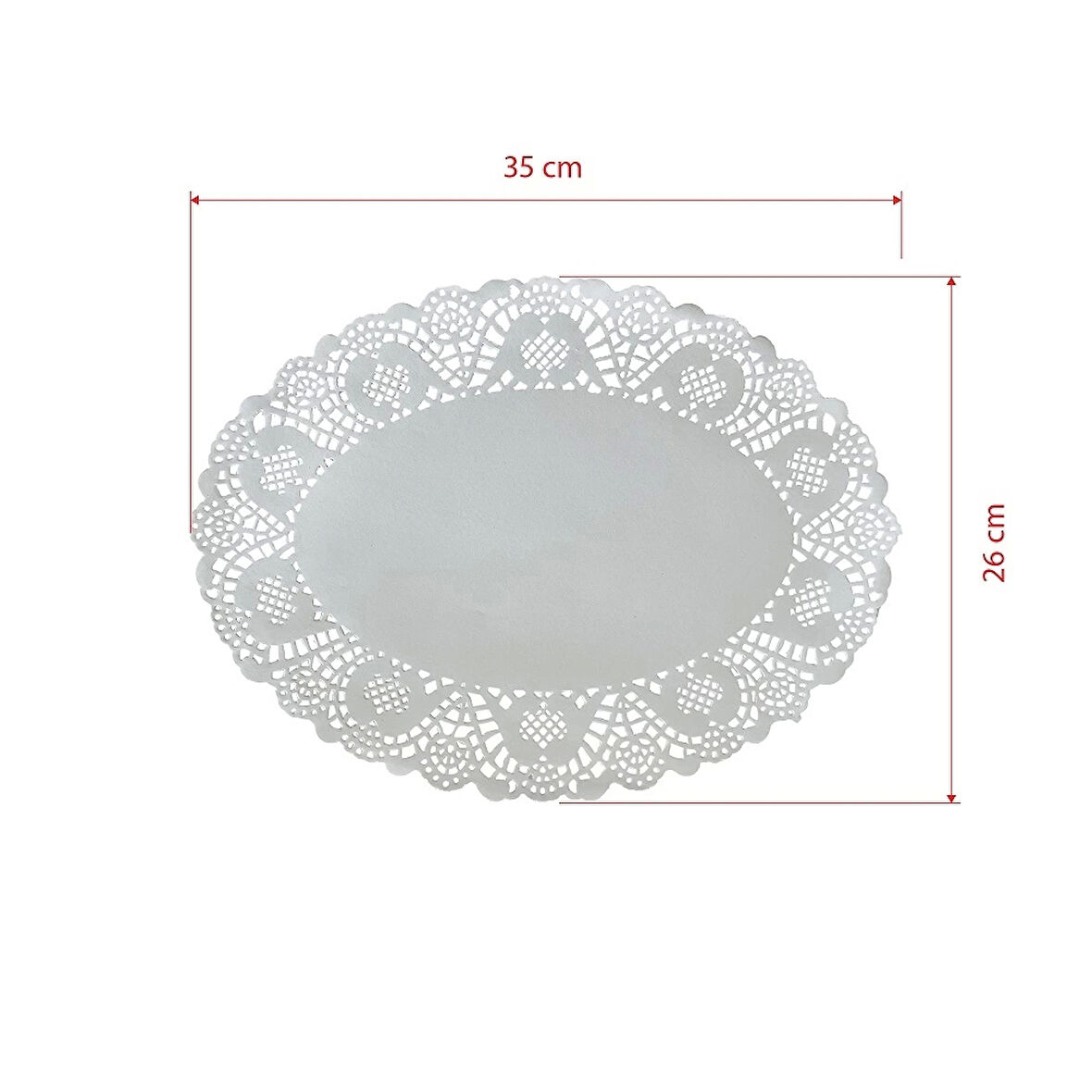 Supertrend Dantel Kağıt 26cmx35cm Oval 100 Adet