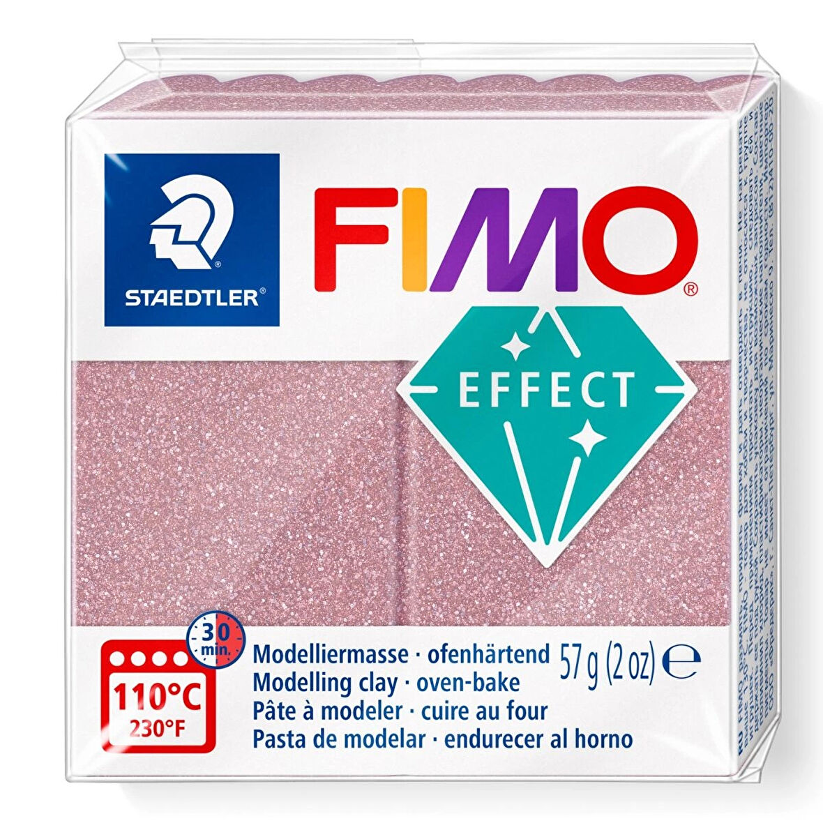 Supertrend Fimo Effect Polimer Kil 212 Glitter Rose Gold (Simli Rose Altın)