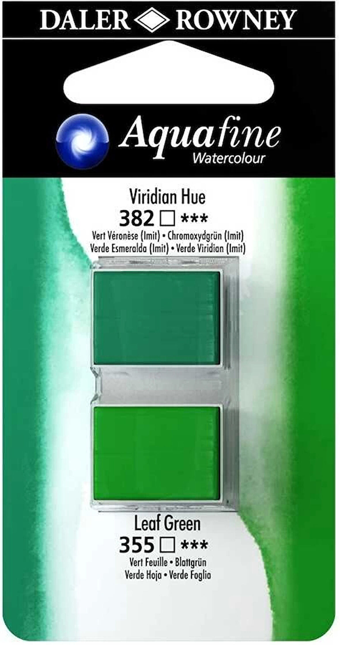 Supertrend Aquafine 1/2 Tablet Sulu Boya 2'li Set VIRIDIAN HUE / LEAF GREEN