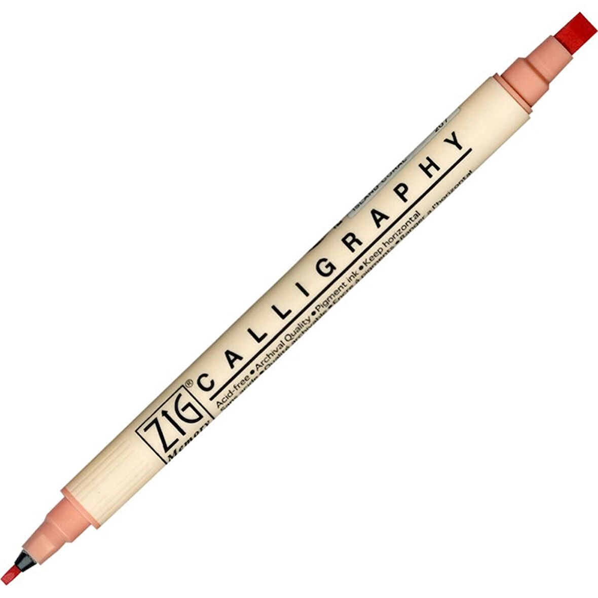 Supertrend Calligraphy Çift Uçlu Kaligrafi Kalemi 2 mm. + 5 mm. 207 Island Coral