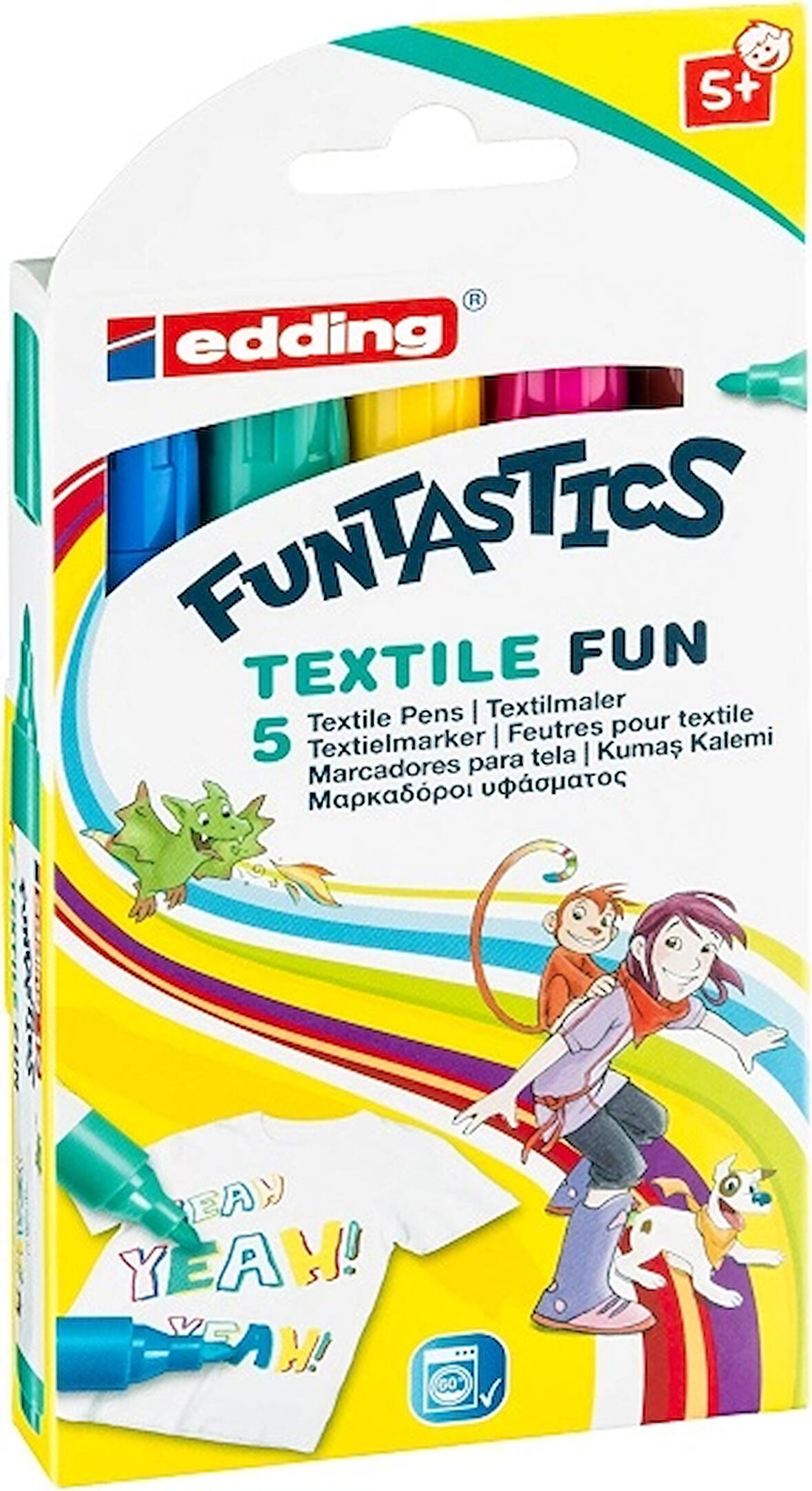 Supertrend 17 Funtastics Textile Fun Kumaş Tekstil Boyama Kalemi Seti 5 Renk