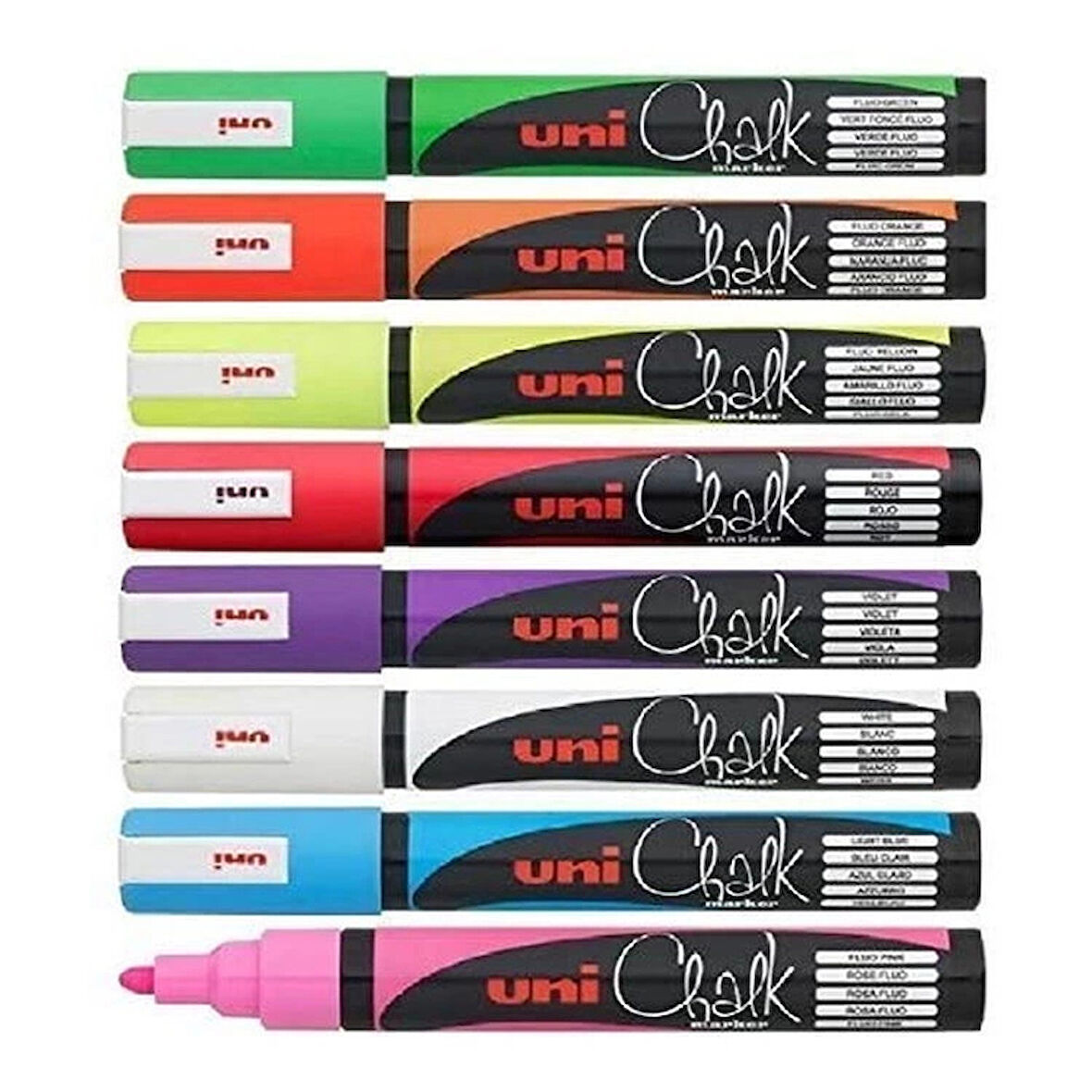 Supertrend Chalk 1.8-2.5 mm Yuvarlak Uç Su Bazlı Sıvı Tebeşir Kalemi Seti 8 Renk