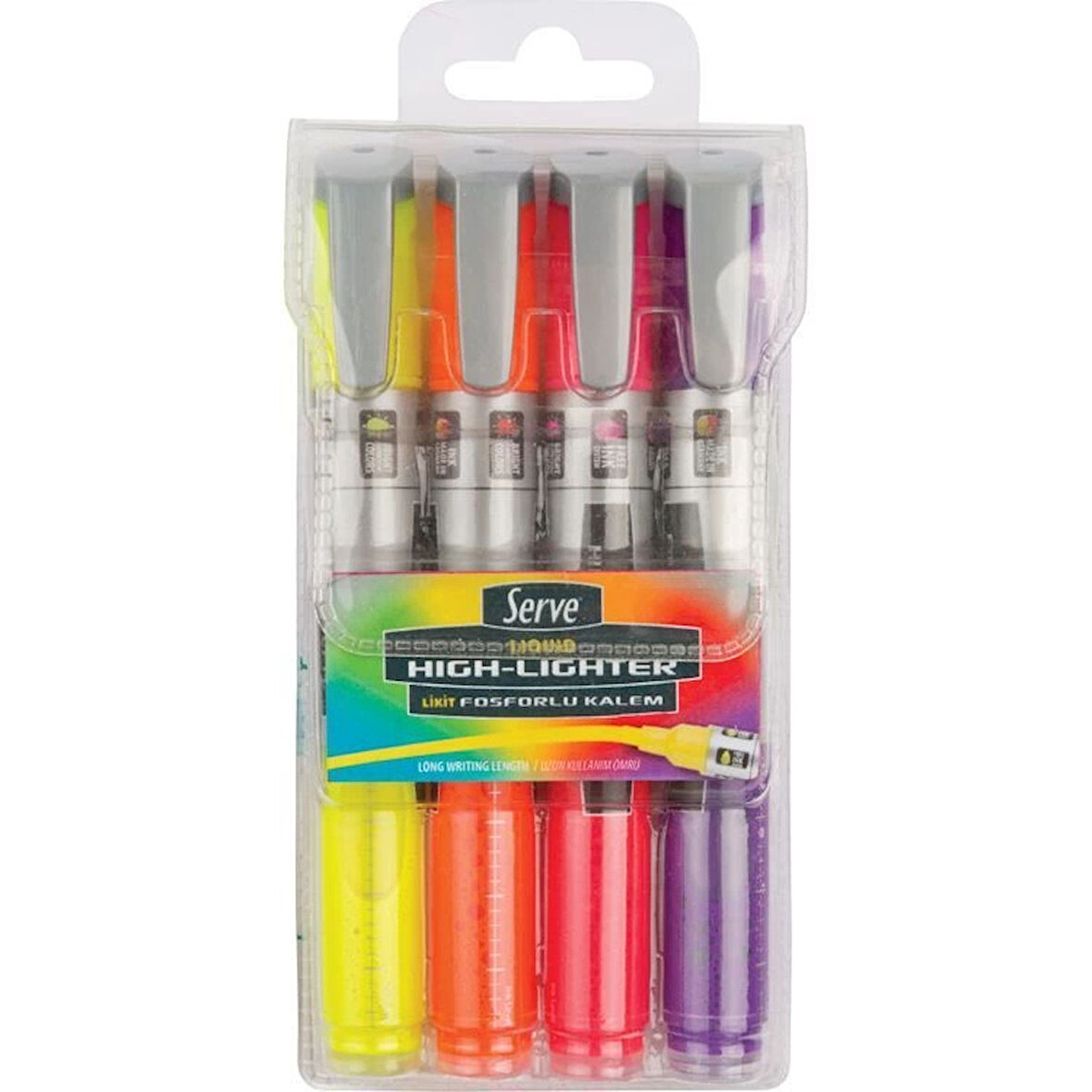 Supertrend Liquid Highlighter Sıvı Mürekkepli Fosforlu Kalem Seti 4 RENK SET A