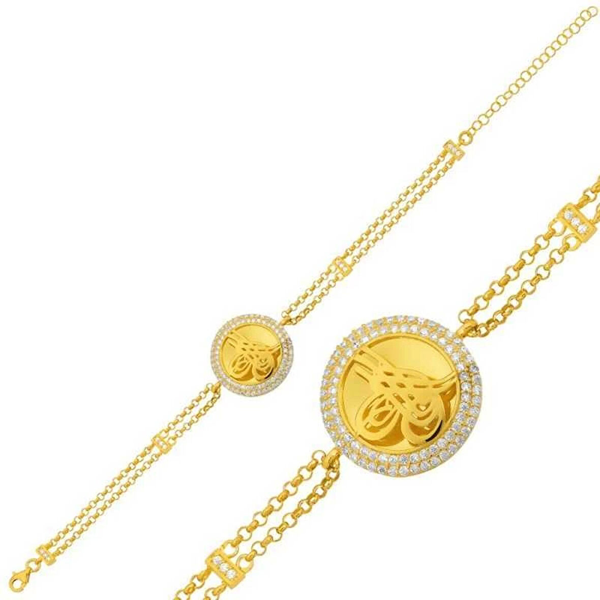 Supertrend Gümüş Gold Tuğralı Kadın Bileklik