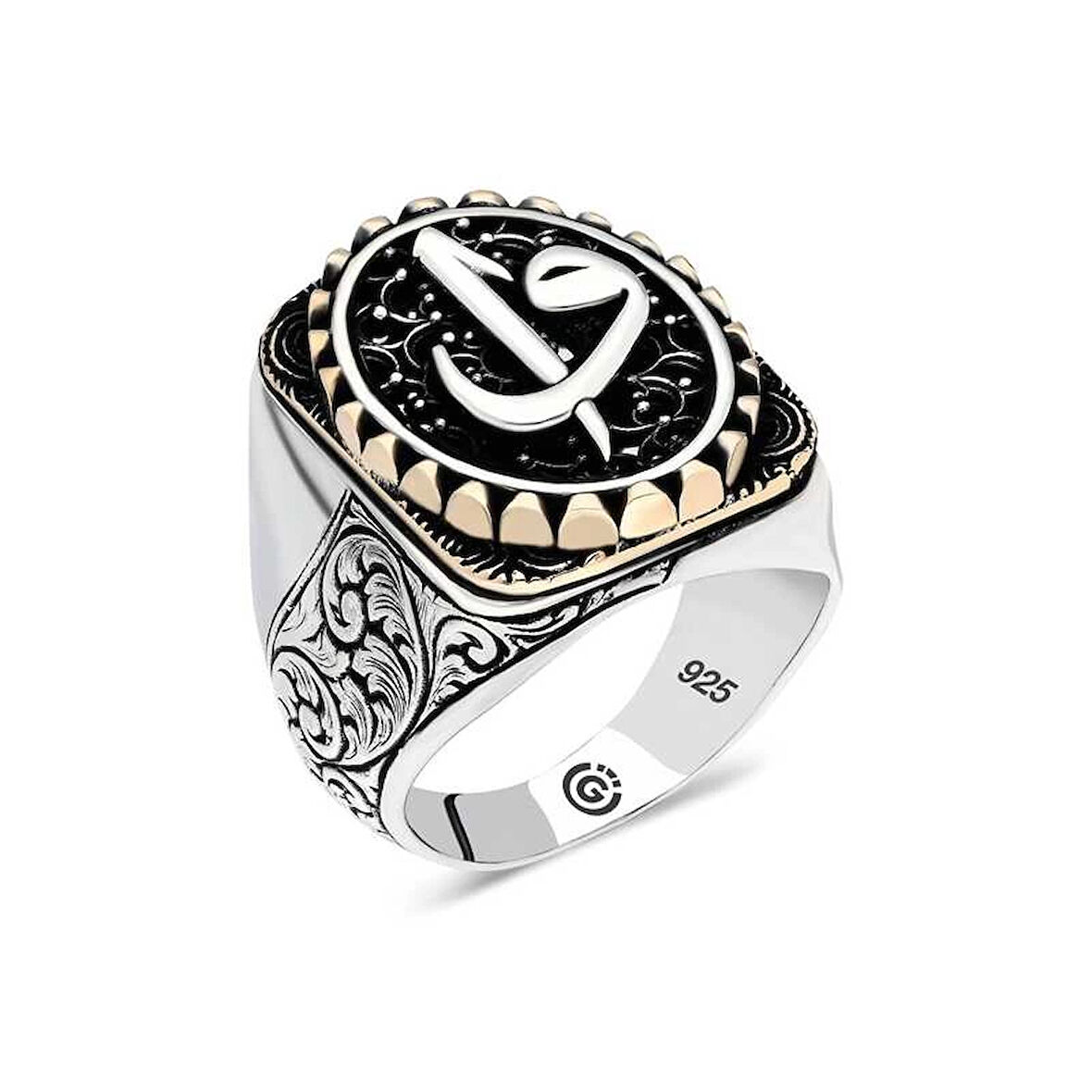 Supertrend Gümüş Elif Vav Oval Erkek Yüzük