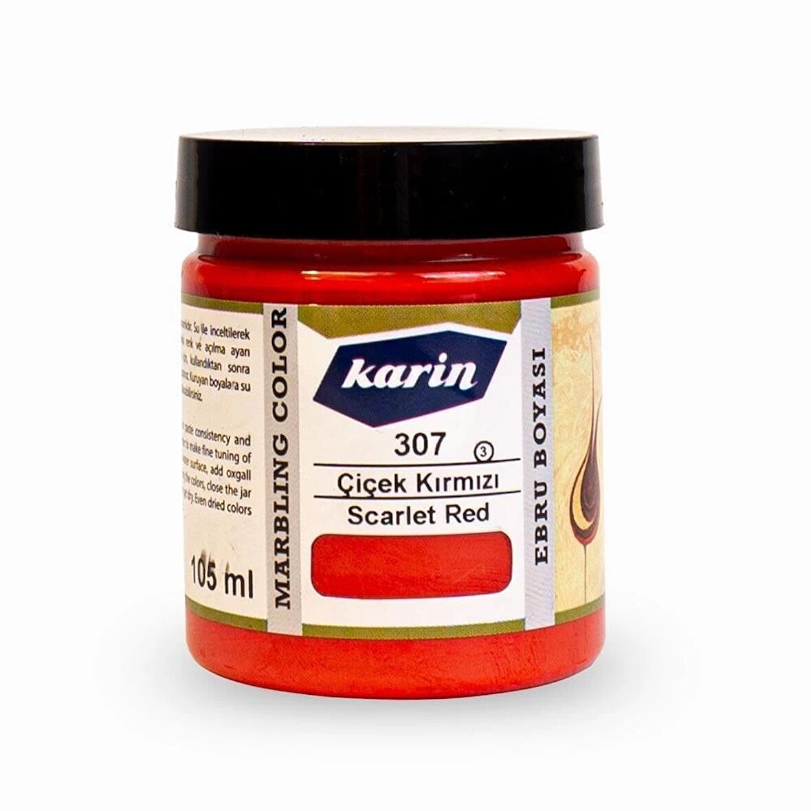 Supertrend Ebru Boyası 105 ml. 307 Çiçek Kırmızı