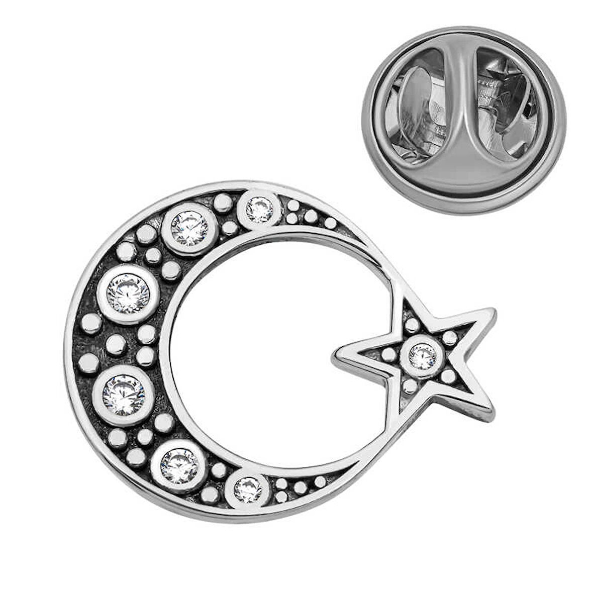 Supertrend Gümüş Ay Yıldız Rozet