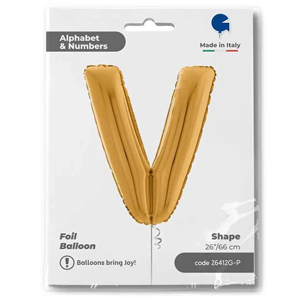 V Harf Supertrend Altın Folyo Balon 26"