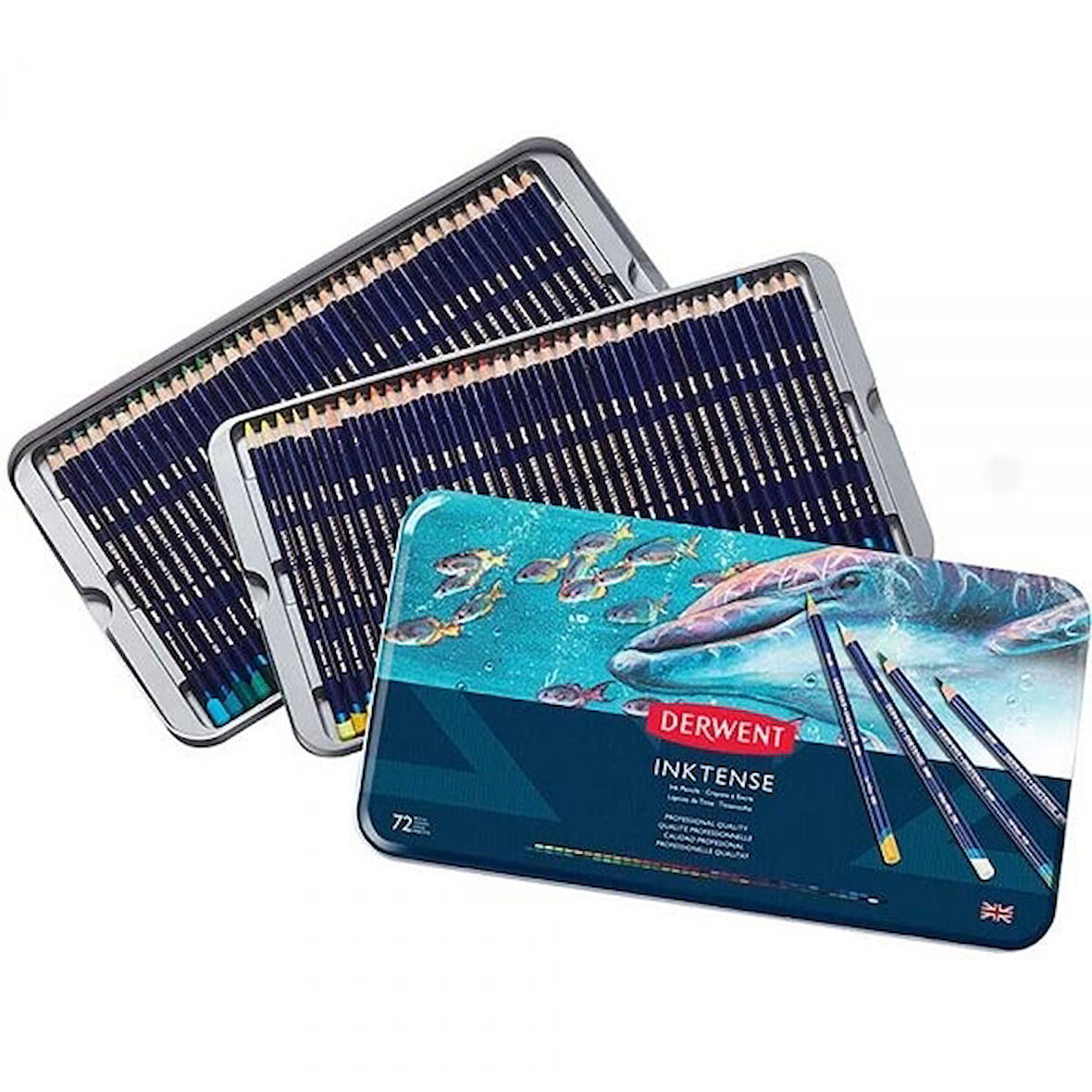 Supertrend Inktense Mürekkep Etkili Aquarell Boya Kalemi Seti 72'li Teneke Kutu