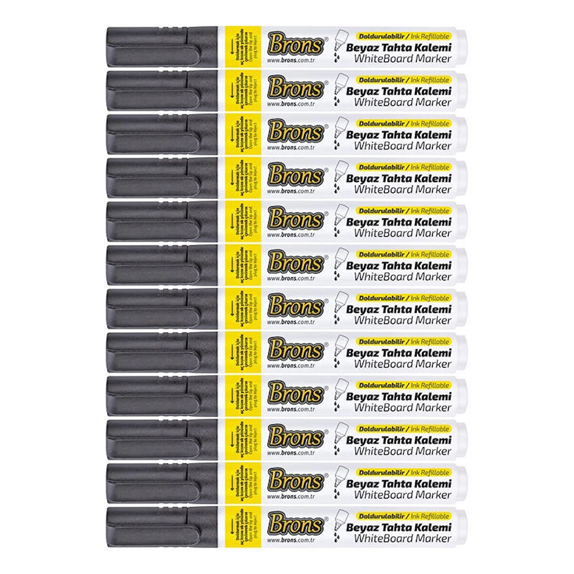 Supertrend Doldurulabilir Tahta Kalemi Siyah 12'li Kutu