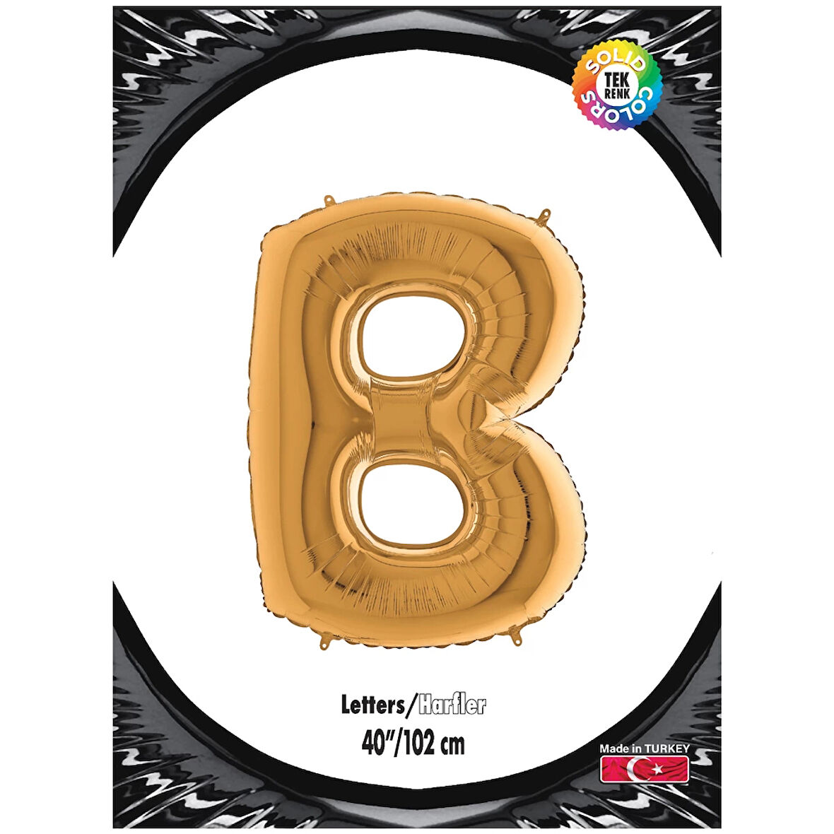 B Harf Altın Folyo Balon 40"