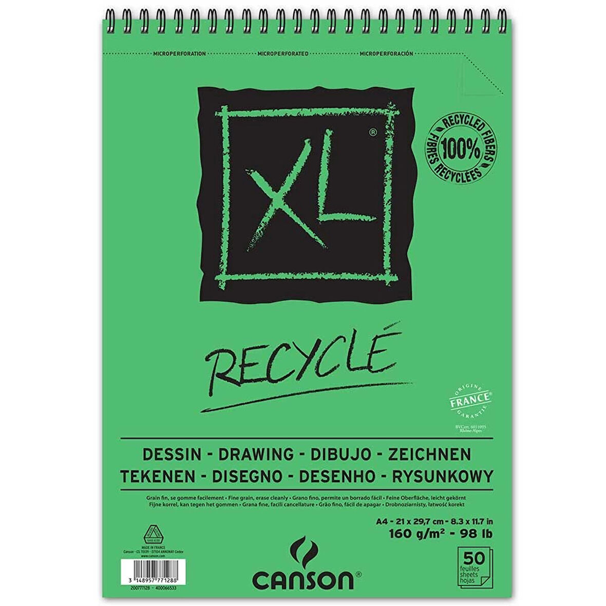 Supertrend XL Recycle Drawing Eskiz Çizim Defteri 160 gr. A4 50 yp.