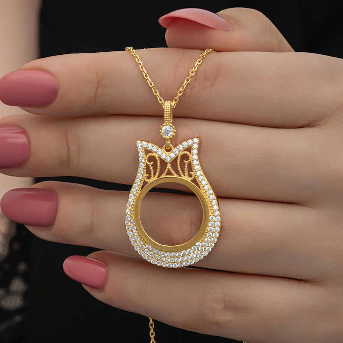 Supertrend Gümüş Gold Kaplama Çeyrek Altın Takılabilen Kadın Kolye