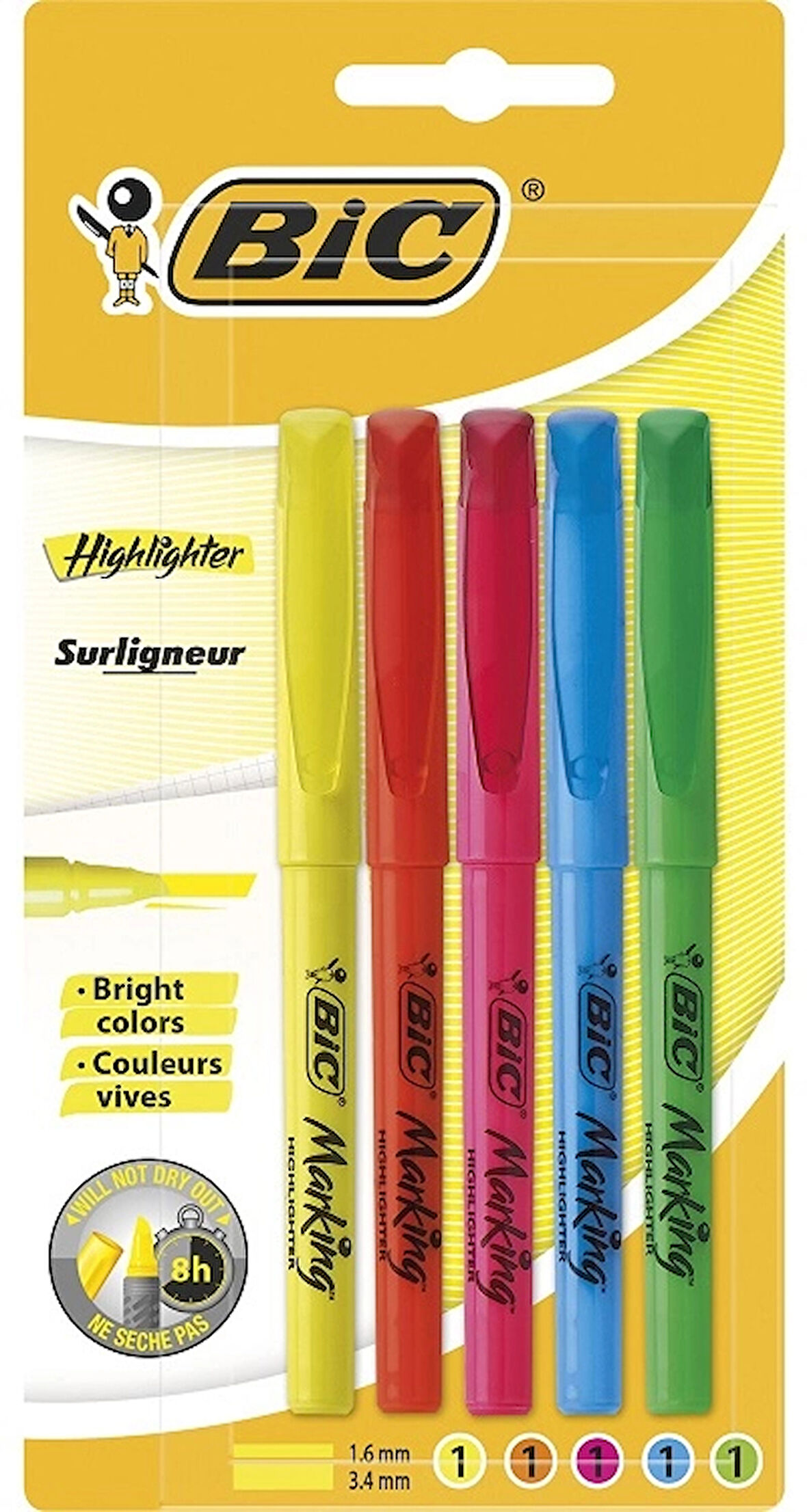 Supertrend Marking Highlighter Fosforlu İşaretleme Kalemi Seti 5 Renk