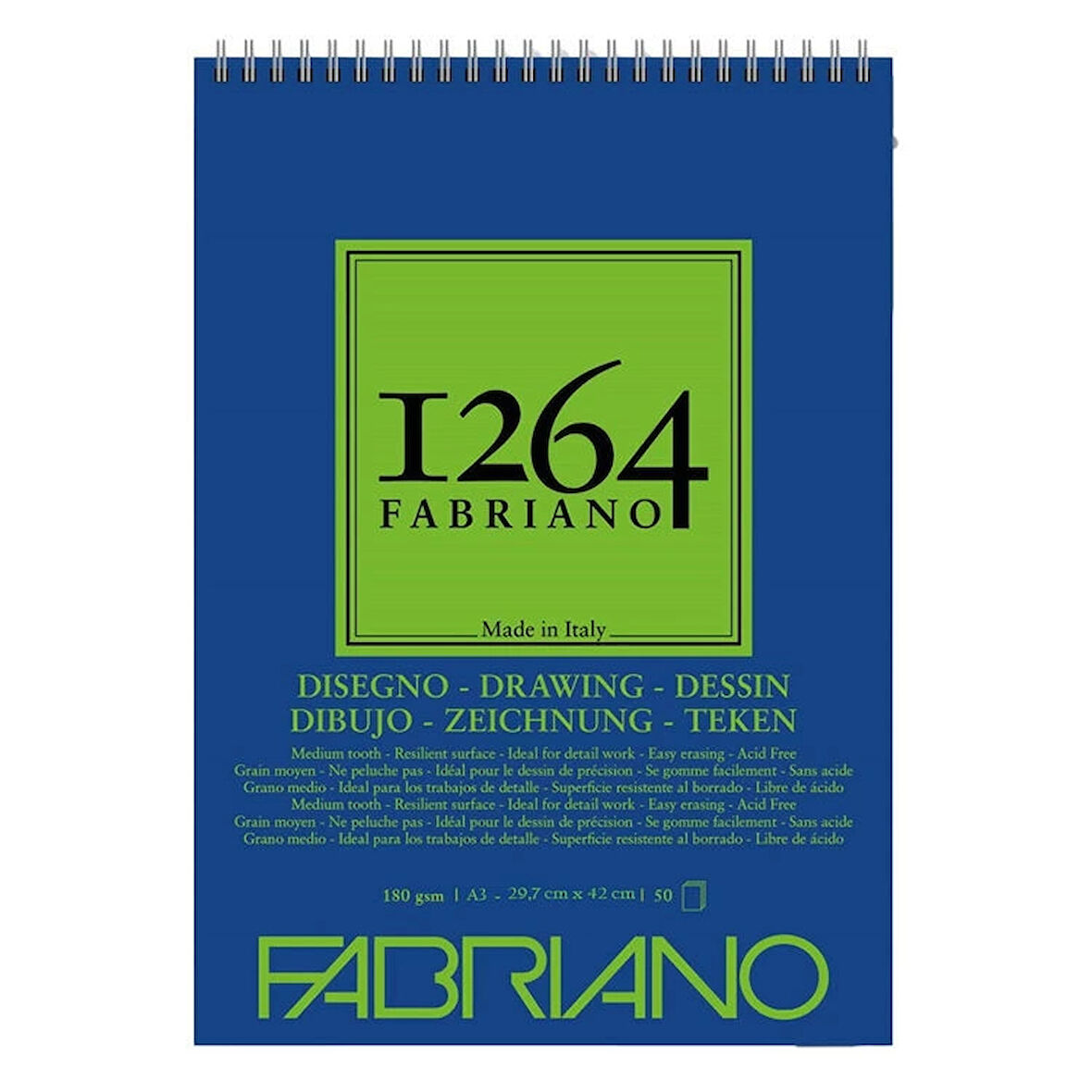 Supertrend 1264 Drawing Paper Üstten Spiralli Eskiz Çizim Defteri 180 gr. A3 50 yaprak